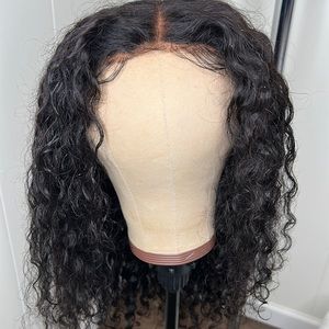 Pre cut face framing curly wig